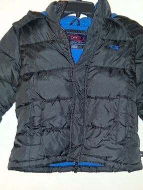 Kids Black Puffer Jacket Size 5/6